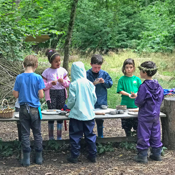 Children making things